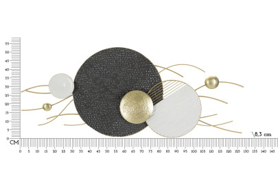 Panneau mural en fer BOLY – L’élégance métallique pour un mur sophistiqué (129,5 x 8,3 x 53,3 cm)