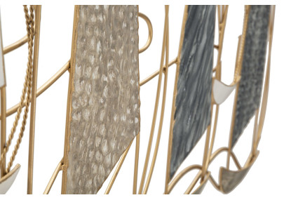 Panneau mural en fer bateau lumineux – Une touche d’évasion brillante (123,8 x 5,1 x 69,9 cm)