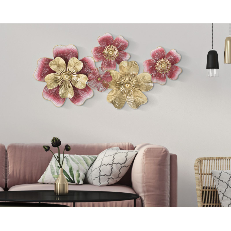 Panneau mural en fer LOBI – Un design glamour et intemporel (91,4 x 6,4 x 50,8 cm)