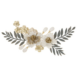 Panneau mural en fer gris – Sobriété moderne et éclat métallique (90,2 x 7,6 x 41,9 cm)