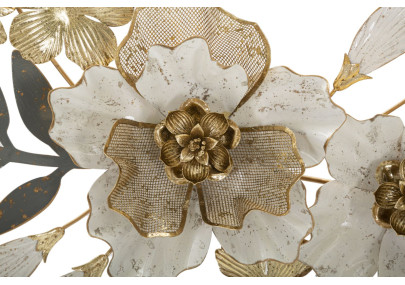 Panneau mural en fer gris – Sobriété moderne et éclat métallique (90,2 x 7,6 x 41,9 cm)