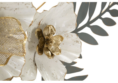 Panneau mural en fer gris – Sobriété moderne et éclat métallique (90,2 x 7,6 x 41,9 cm)