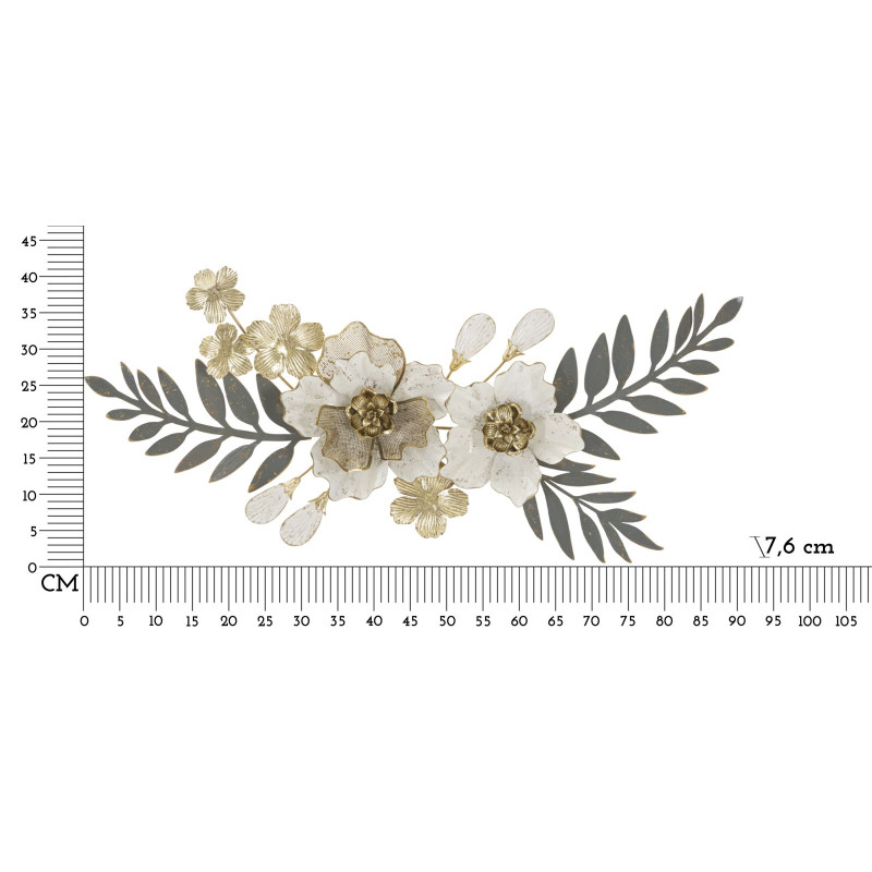 Panneau mural en fer gris – Sobriété moderne et éclat métallique (90,2 x 7,6 x 41,9 cm)