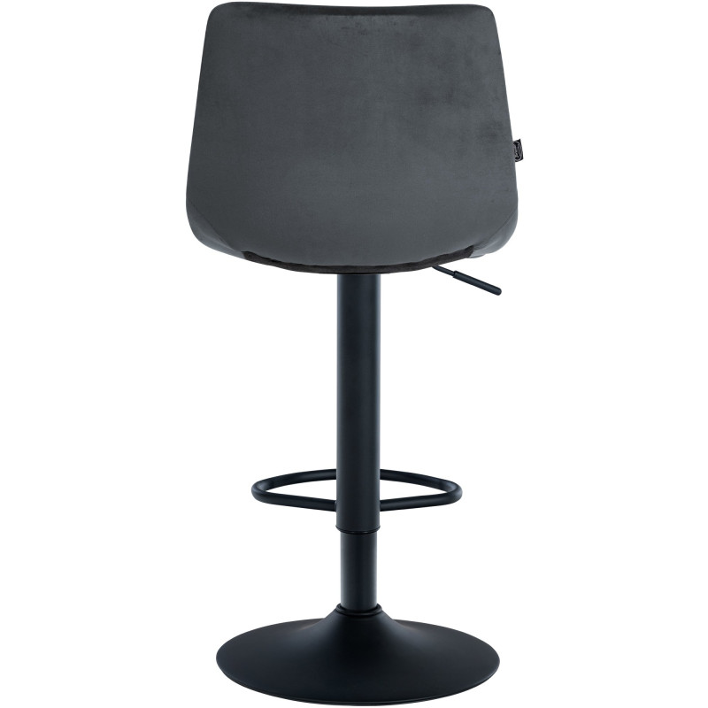 2er Set Barhocker Jerry Samt schwarz