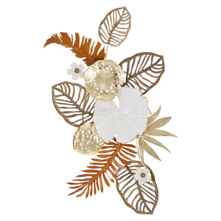 Panneau mural BOUQUET – Un souffle floral métallique (50,8 x 7 x 87 cm)