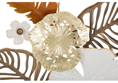 Panneau mural BOUQUET – Un souffle floral métallique (50,8 x 7 x 87 cm)