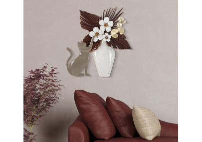 Panneau mural motif chat – L’originalité féline s’invite sur vos murs (54,6 x 8,9 x 59,7 cm)