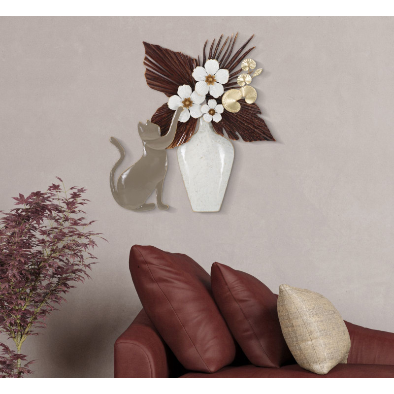 Panneau mural motif chat – L’originalité féline s’invite sur vos murs (54,6 x 8,9 x 59,7 cm)