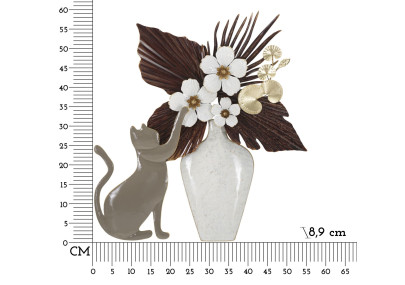 Panneau mural motif chat – L’originalité féline s’invite sur vos murs (54,6 x 8,9 x 59,7 cm)