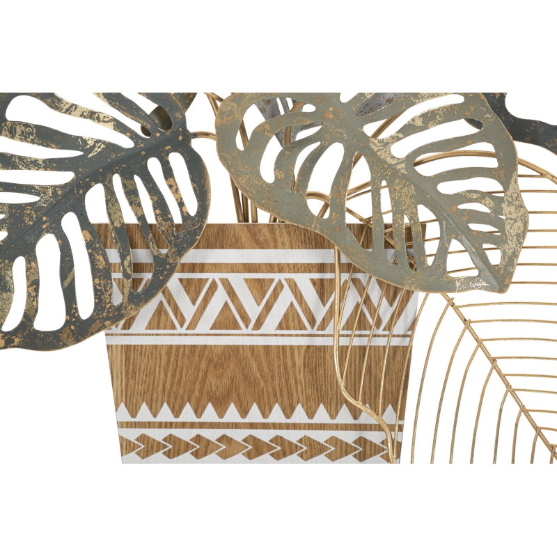 Panneau mural VASO – Une œuvre en fer au charme délicat (54 x 6,4 x 62,9 cm)