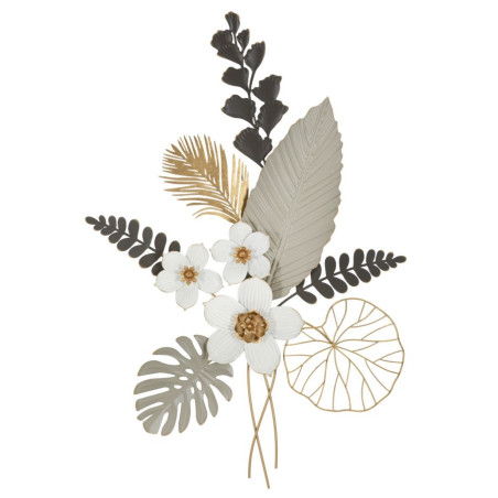Panneau mural BOUQ – L’art floral revisité en métal (71 x 4 x 96,5 cm)