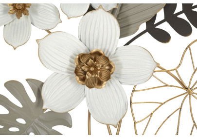 Panneau mural BOUQ – L’art floral revisité en métal (71 x 4 x 96,5 cm)