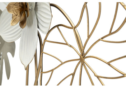 Panneau mural BOUQ – L’art floral revisité en métal (71 x 4 x 96,5 cm)