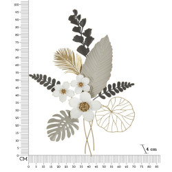 Panneau mural BOUQ – L’art floral revisité en métal (71 x 4 x 96,5 cm)