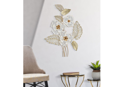 Panneau mural blanc – Pureté et modernité murale (54 x 6,4 x 73,7 cm)