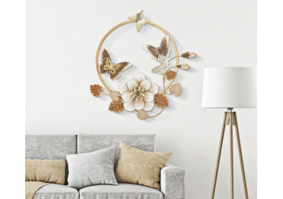 Panneau mural rond – La perfection géométrique du métal (58,4 x 5,1 x 63,5 cm)