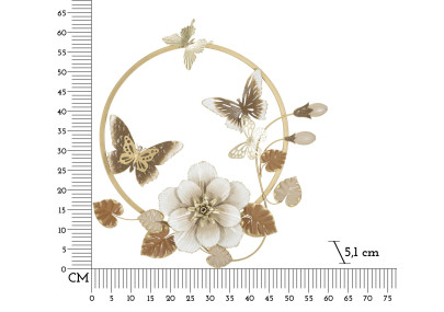 Panneau mural rond – La perfection géométrique du métal (58,4 x 5,1 x 63,5 cm)