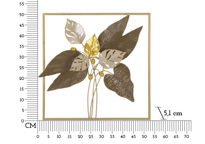 Panneau mural BROWY – Une touche de caractère industriel chic (50,2 x 5,1 x 50,2 cm)