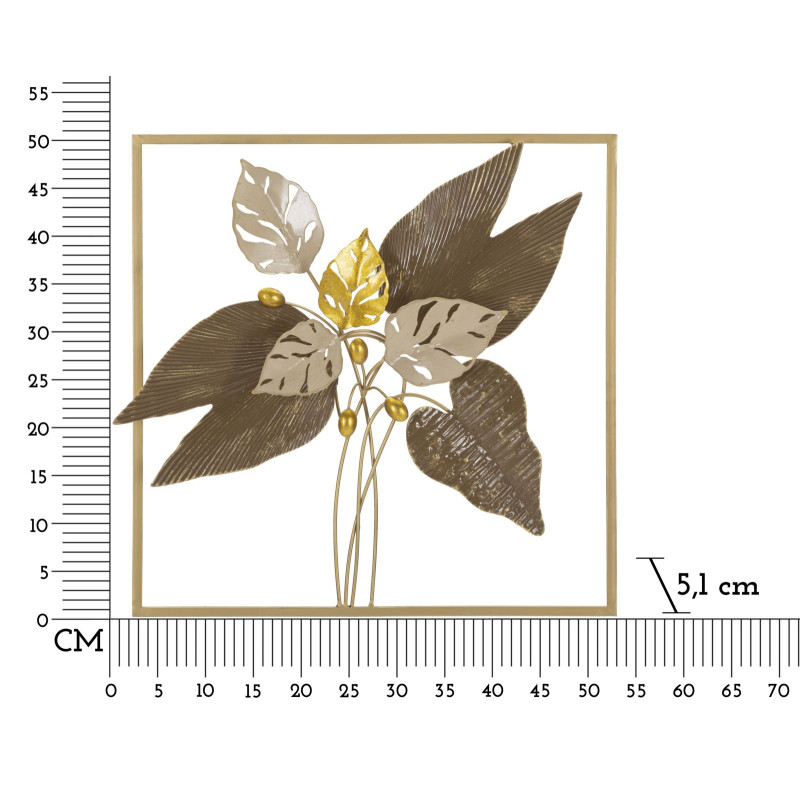 Panneau mural BROWY – Une touche de caractère industriel chic (50,2 x 5,1 x 50,2 cm)