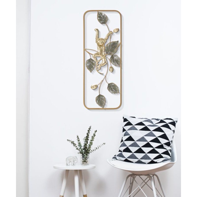 Panneau mural SINGE – Une création exotique pleine de personnalité (28,6 x 3,8 x 74,3 cm)