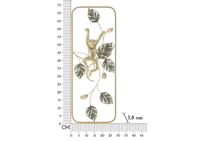 Panneau mural SINGE – Une création exotique pleine de personnalité (28,6 x 3,8 x 74,3 cm)