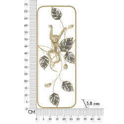 Panneau mural SINGE – Une création exotique pleine de personnalité (28,6 x 3,8 x 74,3 cm)