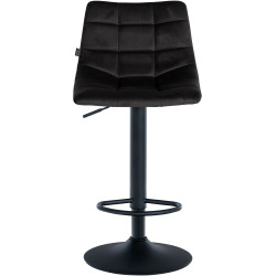 Lot de 2 tabourets de bar Jerry en velours noir