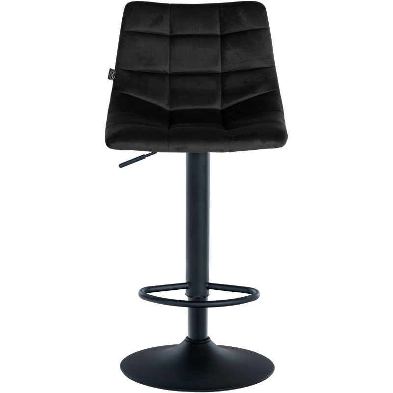 Lot de 2 tabourets de bar Jerry en velours noir
