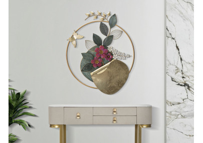 Panneau mural GARD – Le fer design au naturel (67 x 8 x 74 cm)