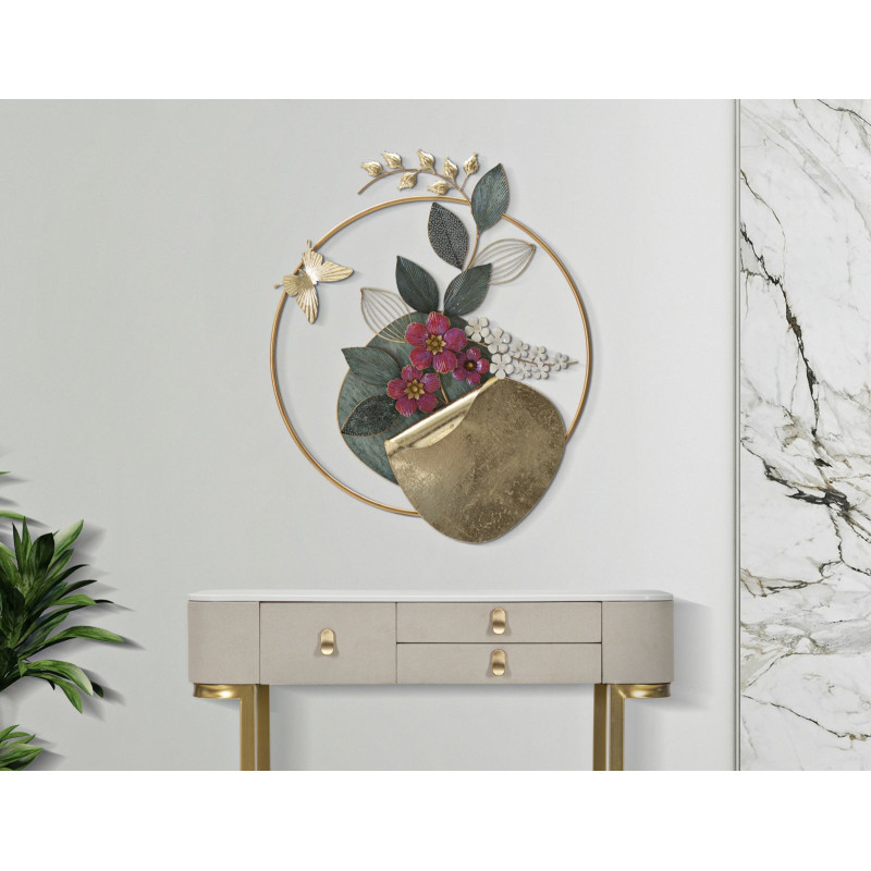 Panneau mural GARD – Le fer design au naturel (67 x 8 x 74 cm)