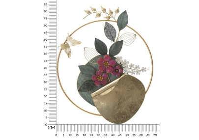 Panneau mural GARD – Le fer design au naturel (67 x 8 x 74 cm)