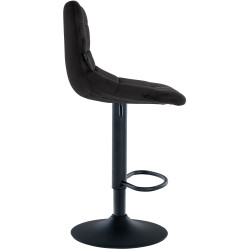 Lot de 2 tabourets de bar Jerry en velours noir