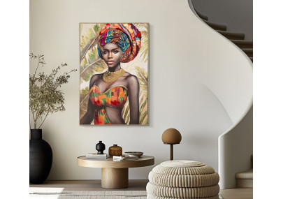 Tableau avec cadre DEVA – Une œuvre moderne et raffinée (82 x 4,5 x 122 cm)