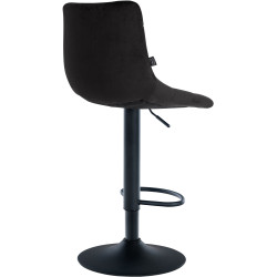 Lot de 2 tabourets de bar Jerry en velours noir