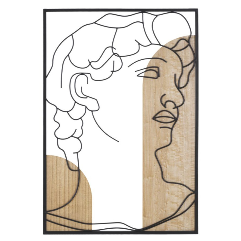 Panneau mural DAVID – Version B, harmonie des lignes (55 x 2 x 80 cm)