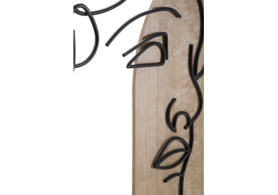 Panneau mural DAVID – Version B, harmonie des lignes (55 x 2 x 80 cm)