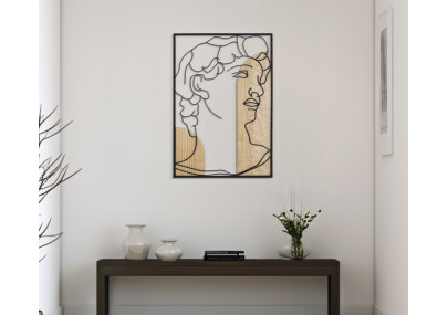 Panneau mural DAVID – Version B, harmonie des lignes (55 x 2 x 80 cm)