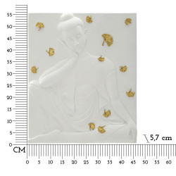 Panneau mural Bouddha – Sérénité et spiritualité murale (46 x 5,7 x 55,5 cm)