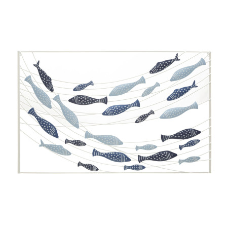 Panneau mural PESCI – Élégance et sobriété (96,5 x 1,5 x 61 cm)