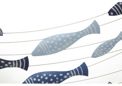 Panneau mural PESCI – Élégance et sobriété (96,5 x 1,5 x 61 cm)