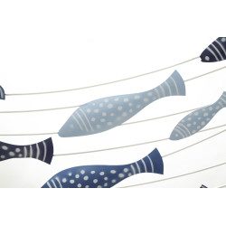 Panneau mural PESCI – Élégance et sobriété (96,5 x 1,5 x 61 cm)