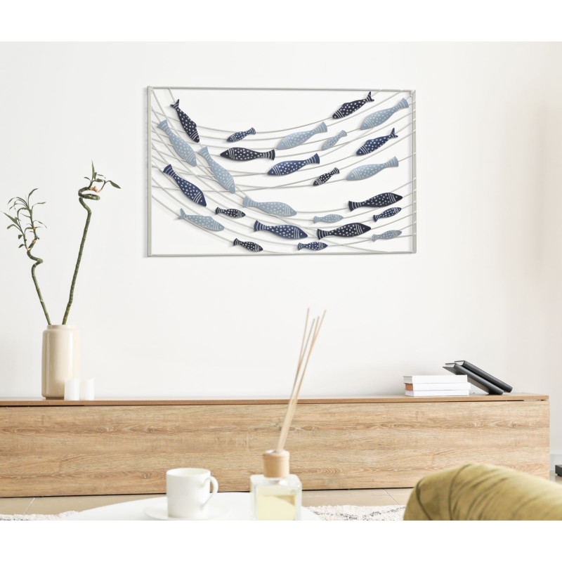 Panneau mural PESCI – Élégance et sobriété (96,5 x 1,5 x 61 cm)