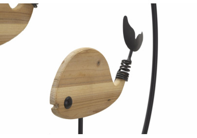 Panneau mural BALENE – Décor marin contemporain (56 x 2 x 60 cm)