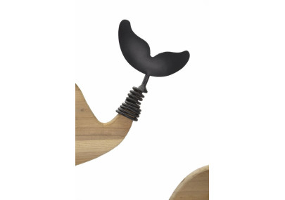 Panneau mural BALENE – Décor marin contemporain (56 x 2 x 60 cm)