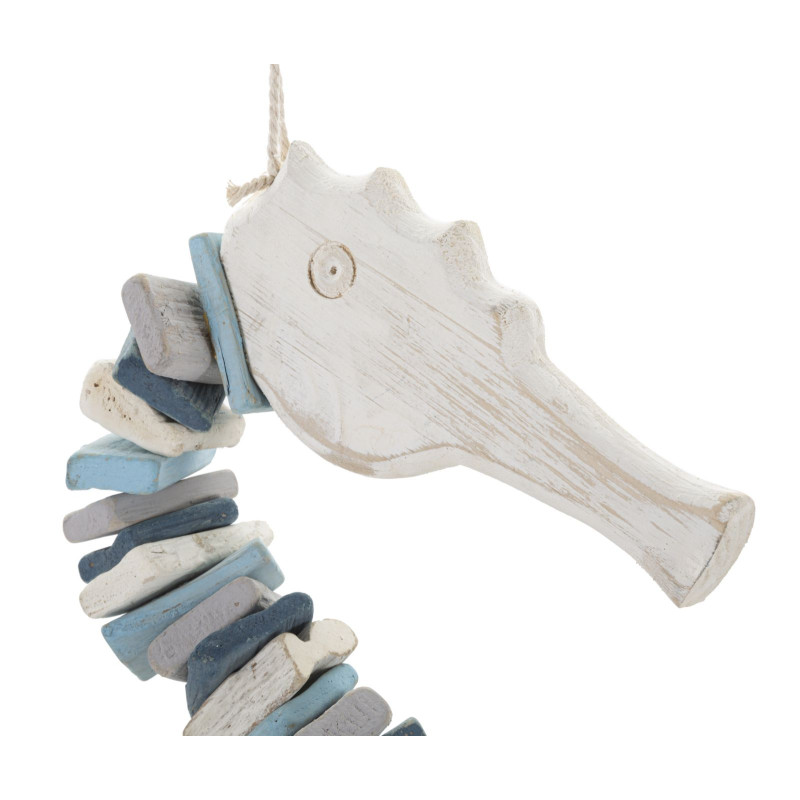 Hippocampe couleur à suspendre – Décoration marine originale (22 x 6 x 55 cm)