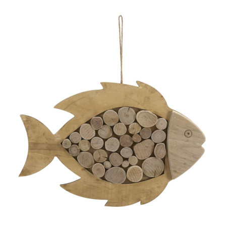 Poisson nature à suspendre – Touche authentique et naturelle (42,5 x 2 x 28,5 cm)