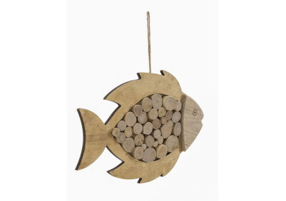 Poisson nature à suspendre – Touche authentique et naturelle (42,5 x 2 x 28,5 cm)