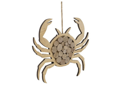 Crabe nature à suspendre – Originalité marine (35 x 2 x 31 cm)