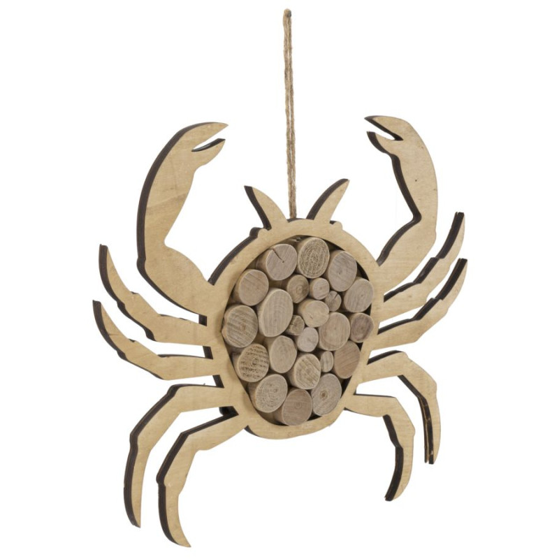 Crabe nature à suspendre – Originalité marine (35 x 2 x 31 cm)