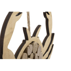 Crabe nature à suspendre – Originalité marine (35 x 2 x 31 cm)